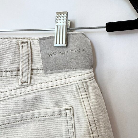 NWT Free People Aster Straight Leg Jeans We The Free in Cream - Picture 9 of 14